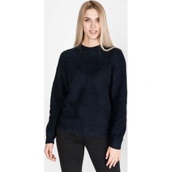 Tom Tailor Sweter Niebieski. Niebieskie bluzy damskie Tom Tailor, s, bez wzorów, z elastanu, bez rękawów, bez kaptura. Za 300,95 zł.