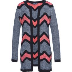 Długi sweter rozpinany bonprix ciemnoniebiesko-czarny. Niebieskie swetry damskie bonprix, bez wzorów, z długim rękawem, długie, bez kaptura. Za 79,99 zł.