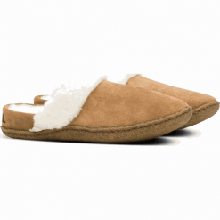Sorel kapcie damskie Nakiska Slide 2 Camel Brown Na 39. Brązowe kapcie damskie Sorel, z zamszu. W wyprzedaży za 259,00 zł.