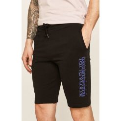 Napapijri - Szorty. Czarne spodenki i szorty męskie Napapijri, xl, z nadrukiem, z bawełny. Za 339,90 zł.