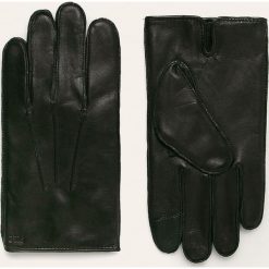 Polo Ralph Lauren - Rękawiczki. Czarne rękawiczki męskie Polo Ralph Lauren, bez wzorów, z poliesteru. W wyprzedaży za 299,90 zł.