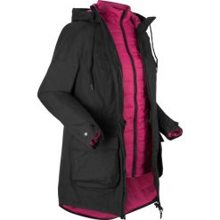 Kurtka funkcyjna outdoorowa 3 w 1 z kamizelką pikowaną bonprix czarno-jeżynowy. Czarne kurtki damskie bonprix, bez wzorów, bez kaptura. Za 189,99 zł.