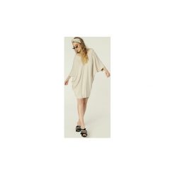 Sukienka Nelly - jasny beż. Pomarańczowe sukienki damskie Madnezz, s, bez wzorów, z elastanu, etno, bez kołnierzyka, bez rękawów, oversize. Za 269,00 zł.