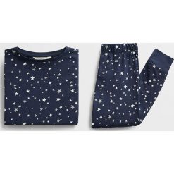 Mango Kids - Piżama dziecięca Starry 110-164 cm. Niebieskie piżamy dziewczęce Mango Kids, bez wzorów, z elastanu, z długim rękawem. Za 79,90 zł.