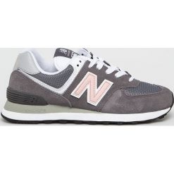 New Balance - Buty WL574BTA. Szare buty sportowe damskie New Balance, bez wzorów, ze skóry, sportowe. W wyprzedaży za 269,90 zł.