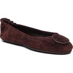 Baleriny TORY BURCH - Minnie Travel Ballet With Leather Logo 57247 Black Cherry/Black Cherry 504. Czerwone baleriny damskie Tory Burch, bez wzorów, ze skóry, klasyczne, bez obcasa. Za 999,00 zł.