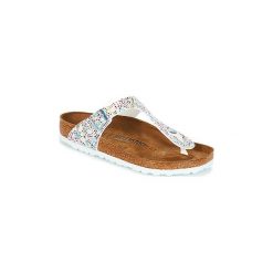 Japonki Birkenstock GIZEH. Białe klapki damskie Birkenstock, bez wzorów, bez obcasa. W wyprzedaży za 230,30 zł.