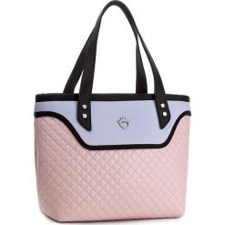 Torebki klasyczne damskie: Torebka GOSHICO – Flowerbag 3341 Różowo/Niebieski Pikowany