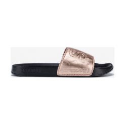 SuperDry Kapcie Czarny Złoty. Żółte kapcie damskie Superdry, z materiału. Za 130,95 zł.