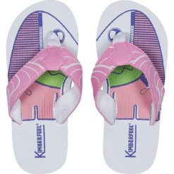 Japonki "Tahiti" w kolorze jasnoróżowym. Czerwone klapki chłopięce marki Kimberfeel. W wyprzedaży za 43,95 zł.