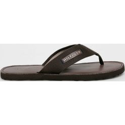 Tommy Hilfiger - Japonki. Czarne kapcie męskie TOMMY HILFIGER, ze skóry. Za 229,90 zł.