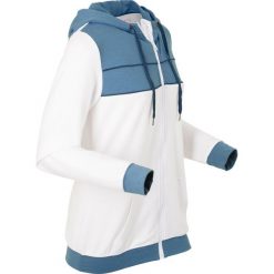 Lekka bluza rozpinana, długi rękaw, z kolekcji Maite Kelly bonprix biały. Białe bluzy damskie bonprix, bez wzorów, z długim rękawem, długie, bez kaptura. Za 109,99 zł.