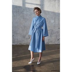KOPERTOWY PŁASZCZ błękitny. Płaszcze damskie Pakamera. Za 689,00 zł.