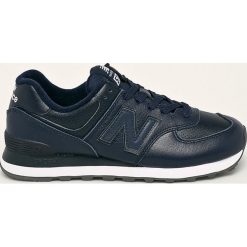 New Balance - Buty ML574SNU. Niebieskie sneakersy męskie New Balance, ze skóry, na sznurówki. W wyprzedaży za 349,90 zł.