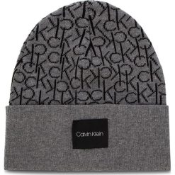 Czapka CALVIN KLEIN - Ck Knitted Beanie W K60K604722 013. Szare czapki zimowe damskie marki FORCLAZ, z materiału. Za 159,00 zł.
