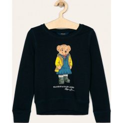 Polo Ralph Lauren - Bluza dziecięca 128-176 cm. Niebieskie bluzy dziewczęce z nadrukiem, z bawełny. Za 369,90 zł.