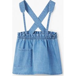 Mango Kids - Spódnica dziecięca Cute 74-98 cm. Niebieskie spódniczki dziewczęce marki Mango Kids, z bawełny, mini, proste. W wyprzedaży za 49,90 zł.