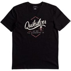 Quiksilver Ssclateseatales M Tees kvj0 Black M. Czarne koszulki sportowe męskie marki Quiksilver, m, z nadrukiem, z bawełny, z krótkim rękawem. W wyprzedaży za 51,00 zł.