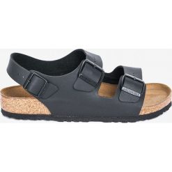 Birkenstock - Sandały Milano. Czarne kapcie męskie Birkenstock, ze skóry, na klamry. Za 289,90 zł.