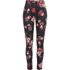 Legginsy bonprix czarno-czerwony w kwiaty. Czarne legginsy damskie bonprix, w kwiaty, z neoprenu. Za 54,99 zł.