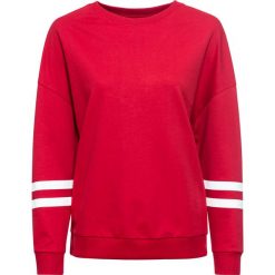 Bluza dresowa bonprix czerwono-biały. Czerwone bluzy damskie bonprix, bez wzorów, z dresówki, bez rękawów, bez kaptura. Za 74,99 zł.
