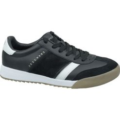 Skechers Zinger-Scobie 52322-BKW 47,5 Czarne. Czarne buty sportowe męskie Skechers, ze skóry, bez zapięcia. W wyprzedaży za 249,99 zł.