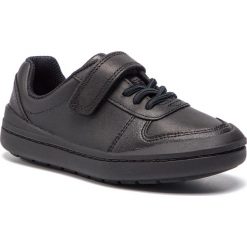 Sneakersy CLARKS - Rock Verve K 261415326 Black Leather. Czarne trampki chłopięce Clarks, bez wzorów, ze skóry, rockowe, na rzepy. W wyprzedaży za 169,00 zł.