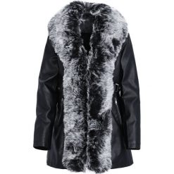 Czarno-Szary Płaszcz Enchanting. Czarne płaszcze damskie Multu, na zimę, xl, bez wzorów. Za 219,99 zł.