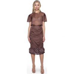 Spódnica z falbaną AK CINDY. Pomarańczowe spódniczki damskie ANETA KRĘGLICKA X L'AF, l, z aplikacjami, midi, ołówkowe. W wyprzedaży za 549,00 zł.