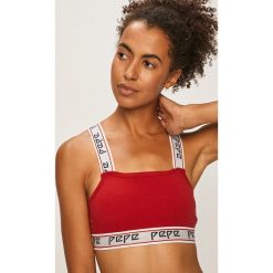 Pepe Jeans - Biustonosz Myleene. Niebieskie biustonosze sportowe damskie Pepe Jeans, s, z nadrukiem, z elastanu. W wyprzedaży za 79,90 zł.