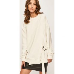 Answear - Bluza. Białe bluzy damskie ANSWEAR, s, bez wzorów, z bawełny, bez rękawów, bez kaptura. W wyprzedaży za 99,90 zł.