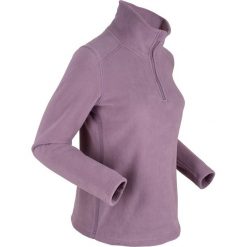 Shirt z polaru, długi rękaw bonprix matowy lawendowy. Fioletowe koszulki damskie bonprix, bez wzorów, z polaru, ze stójką, z długim rękawem. Za 89,99 zł.