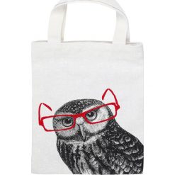 Torebki klasyczne damskie: Torba „libri_x – Eule” w kolorze białym – 20 x 24 cm