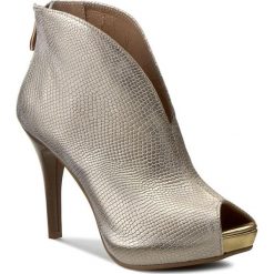 Buty zimowe damskie: Botki R.POLAŃSKI – 0724 Beż/Złoty/Przecierany