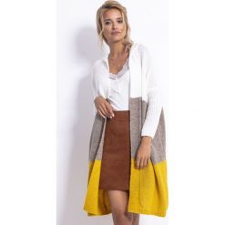 Kardigan F786. Swetry damskie Fobya, uniwersalny, bez wzorów, z wełny. Za 114,00 zł.