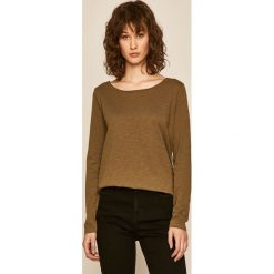 Medicine - Longsleeve Basic. Zielone bluzki damskie MEDICINE, s, bez wzorów, z bawełny, z okrągłym kołnierzem. Za 49,90 zł.
