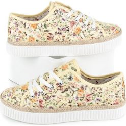 Espadryle damskie: Koronkowe espadryle w kwiaty ANANDA