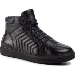 Sneakersy QUAZI - QZ-07-03-000363 101. Czarne sneakersy męskie QUAZI, bez wzorów, ze skóry, bez zapięcia. W wyprzedaży za 219,00 zł.