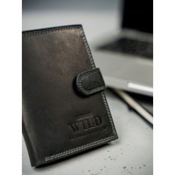 Portfel męski skórzany Always Wild N4L-MHU czarny - Czarny. Czarne portfele męskie ALWAYS WILD, bez wzorów. Za 49,99 zł.