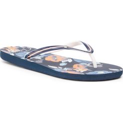 Japonki ROXY - ARJL100668 Ppy. Niebieskie klapki damskie marki Roxy, bez wzorów, z tworzywa sztucznego, bez obcasa. Za 109,00 zł.