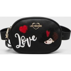 Love Moschino - Nerka. Czarne nerki damskie Love Moschino, w paski, ze skóry ekologicznej, casualowe, średnie, bez dodatków. Za 659,90 zł.