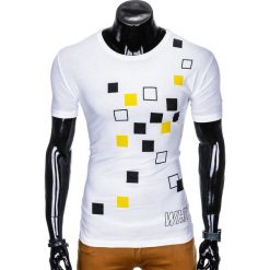 T-SHIRT MĘSKI Z NADRUKIEM S1000 - BIAŁY. Białe t-shirty męskie z nadrukiem marki Ombre Clothing, m. Za 29,00 zł.