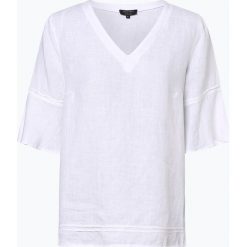 Marc O'Polo - Damska bluzka lniana, biały. Białe bluzki damskie Marc O'Polo, bez wzorów, polo, bez rękawów. Za 229,95 zł.