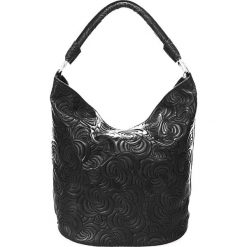 Torebki klasyczne damskie: Skórzana torebka w kolorze czarnym - 32 x 19 x 4 cm