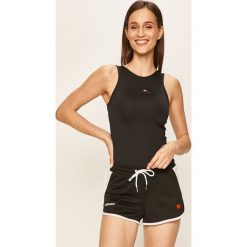 Ellesse - Top. Czarne topy sportowe damskie Ellesse, z nadrukiem, z elastanu, bez rękawów. W wyprzedaży za 99,90 zł.
