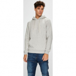 Quiksilver - Bluza. Szare bluzy męskie Quiksilver, xl, z nadrukiem, z bawełny, z kapturem, bez rękawów, z kapturem. W wyprzedaży za 139,90 zł.