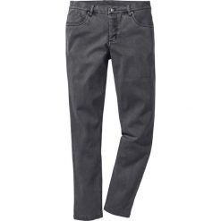 Spodnie ze stretchem Skinny Fit Straight bonprix antracytowy. Szare rurki męskie marki bonprix, l, melanż, z dzianiny. Za 59,99 zł.