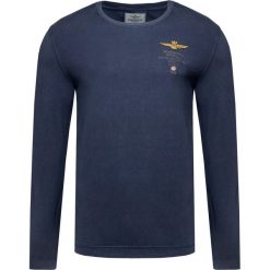 T-shirt AERONAUTICA MILITARE Granatowy. Niebieskie t-shirty męskie marki Aeronautica Militare, m, z haftami, z włoskim kołnierzykiem. Za 210,00 zł.