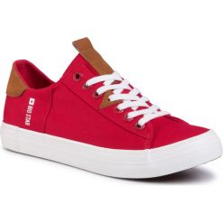 Tenisówki BIG STAR - FF174315 Red. Czerwone sneakersy męskie BIG STAR, bez wzorów, z gumy, eleganckie, bez zapięcia. Za 119,00 zł.