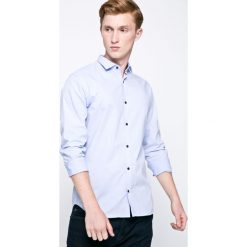 Jack & Jones - Koszula. Szare koszule męskie na spinki marki S.Oliver, l, z bawełny, z włoskim kołnierzykiem, z długim rękawem. W wyprzedaży za 89,90 zł.